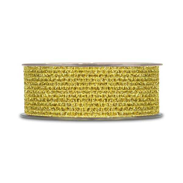 Dekoratives Raschelband in Gold.